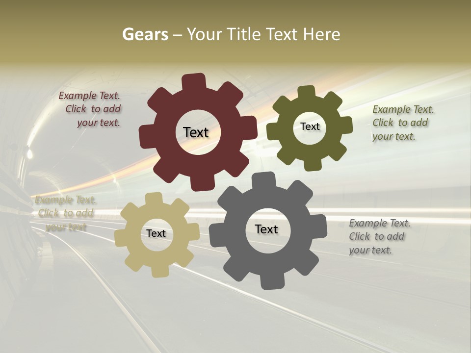 Vitesse Tunnel Strasbourg PowerPoint Template