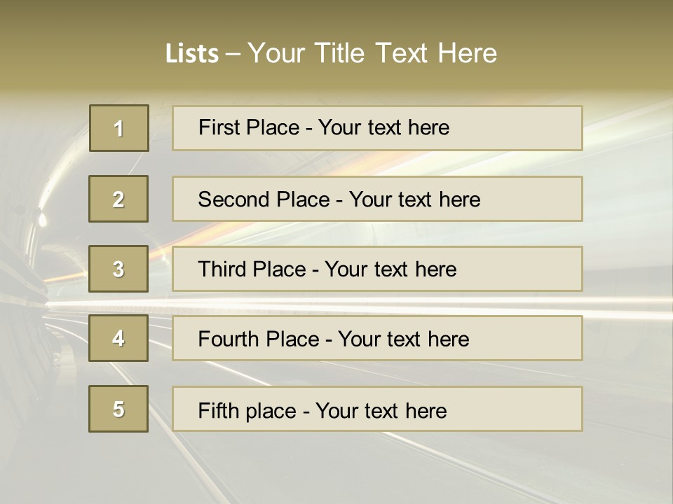 Vitesse Tunnel Strasbourg PowerPoint Template
