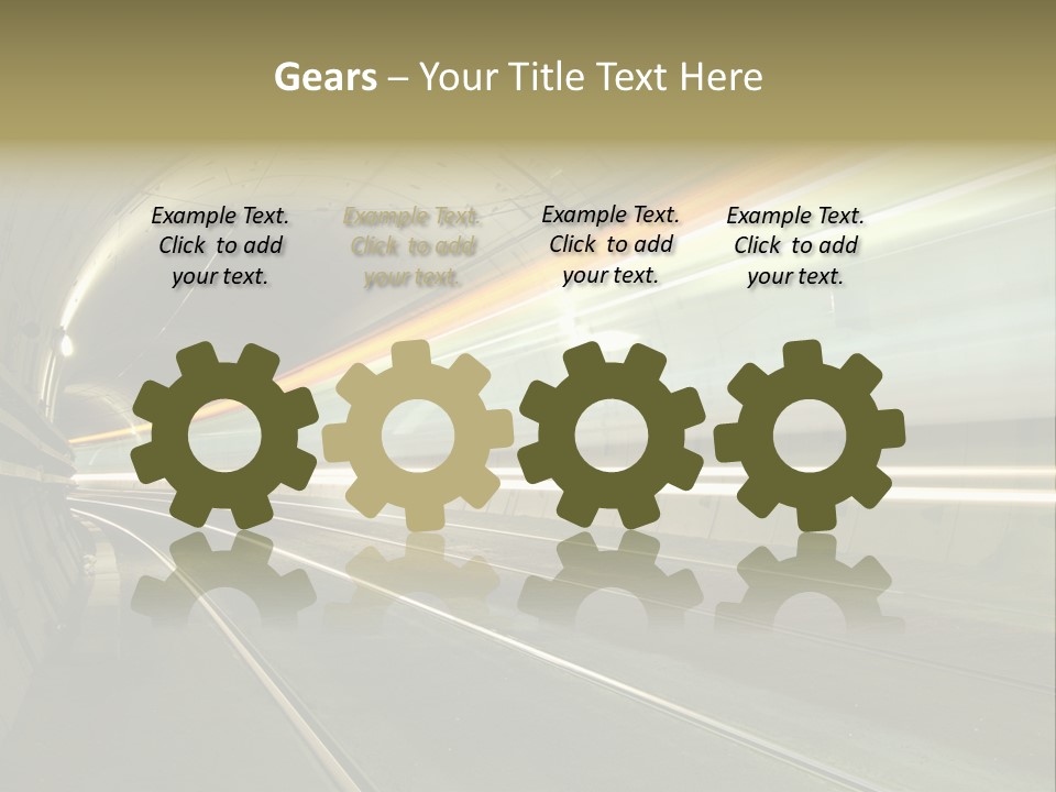 Vitesse Tunnel Strasbourg PowerPoint Template