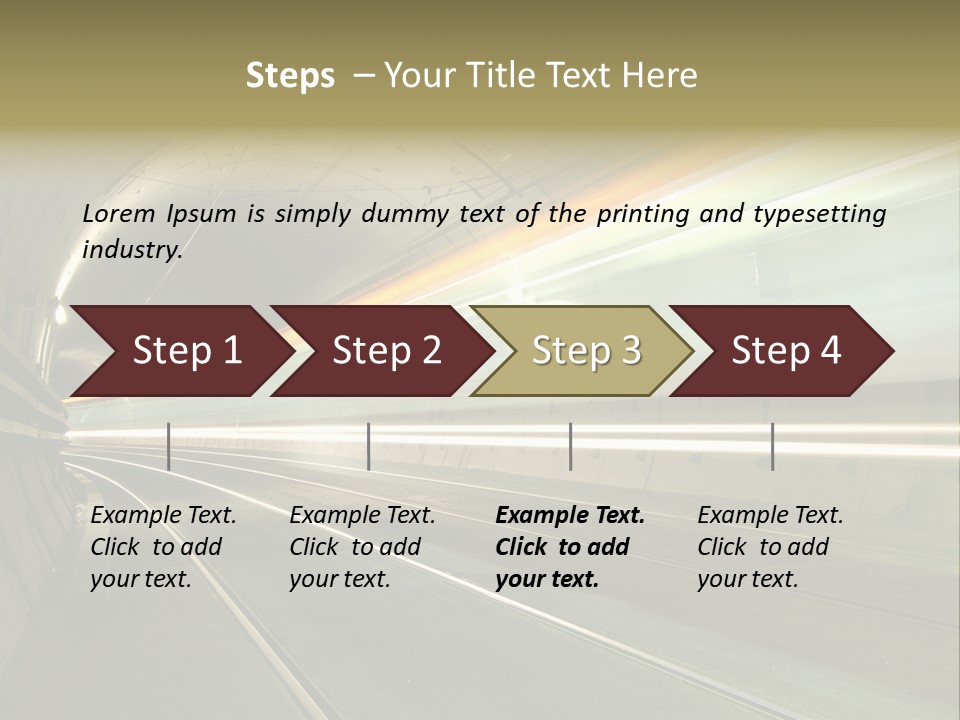 Vitesse Tunnel Strasbourg PowerPoint Template
