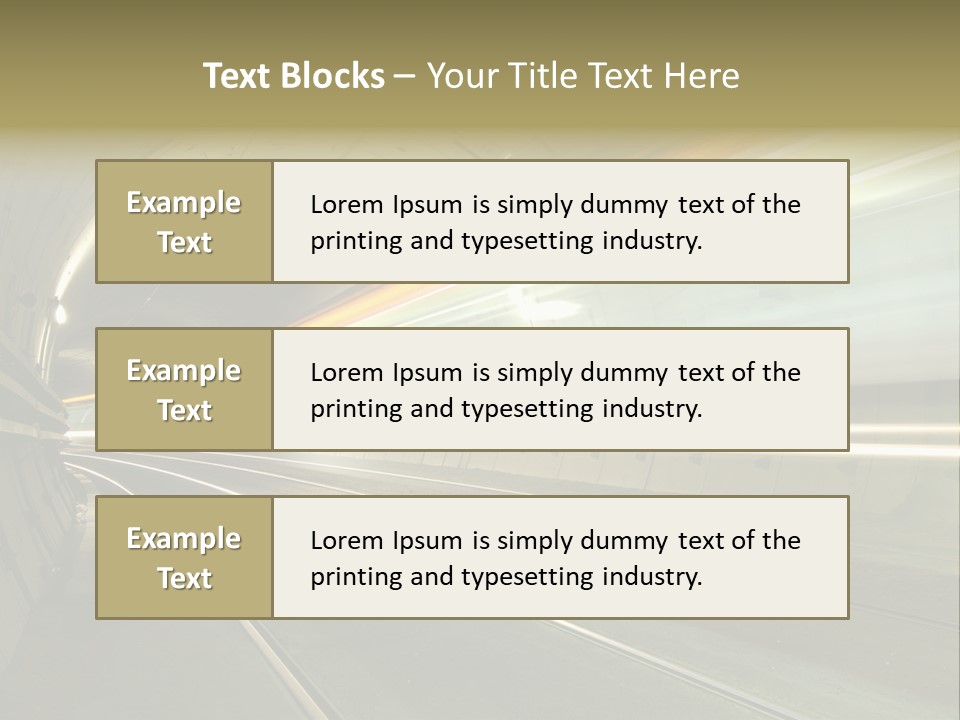 Vitesse Tunnel Strasbourg PowerPoint Template