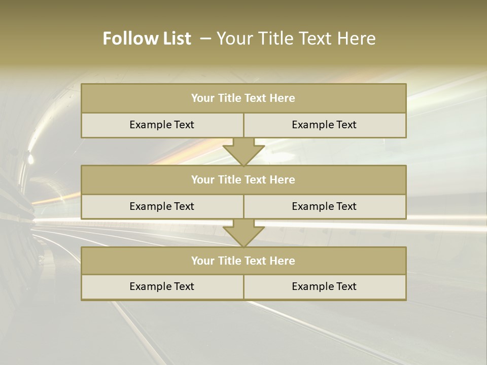 Vitesse Tunnel Strasbourg PowerPoint Template