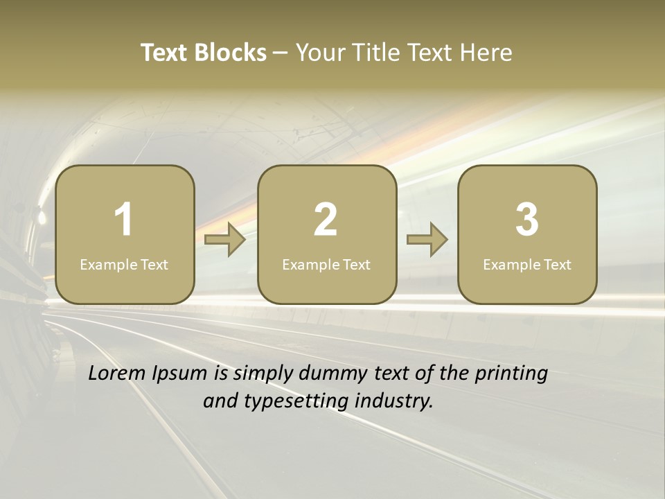 Vitesse Tunnel Strasbourg PowerPoint Template