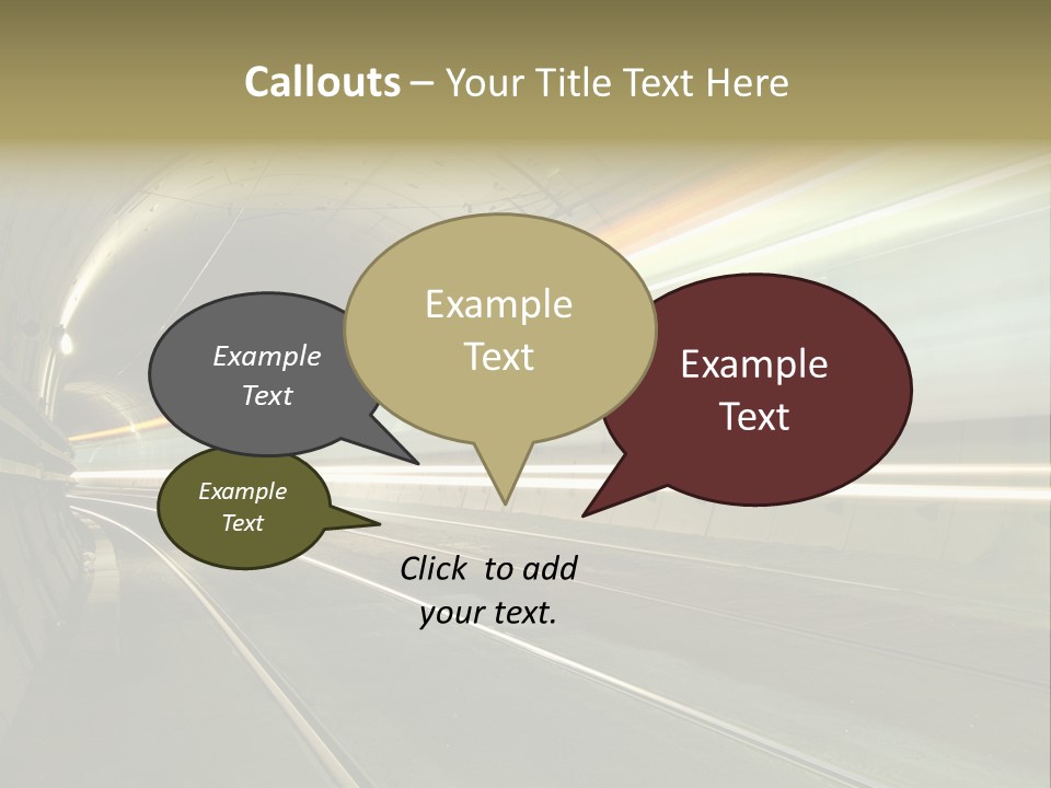 Vitesse Tunnel Strasbourg PowerPoint Template