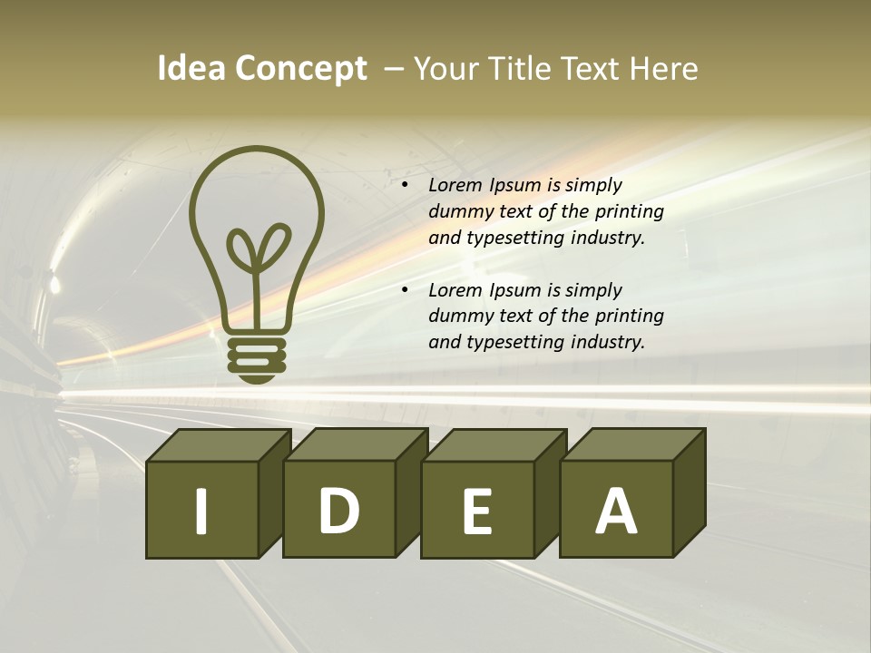 Vitesse Tunnel Strasbourg PowerPoint Template