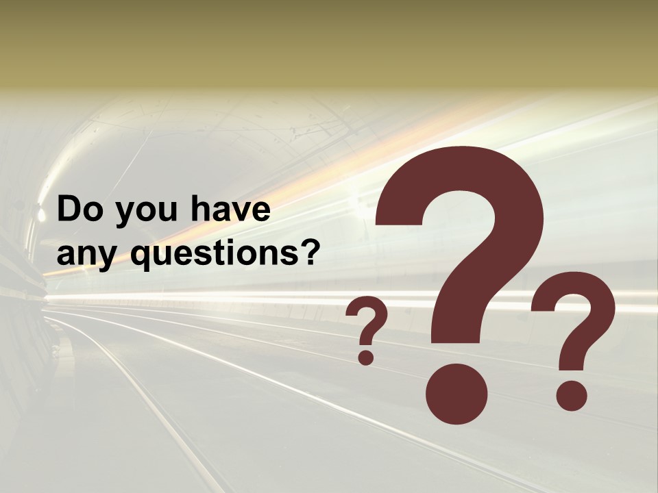 Vitesse Tunnel Strasbourg PowerPoint Template