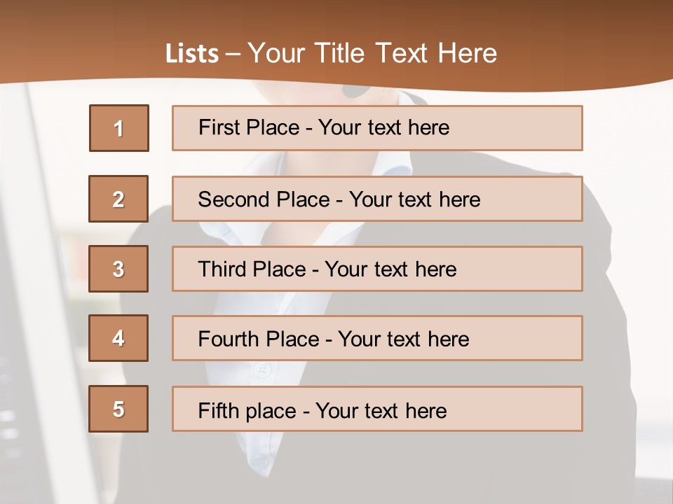 Female Suit Company PowerPoint Template
