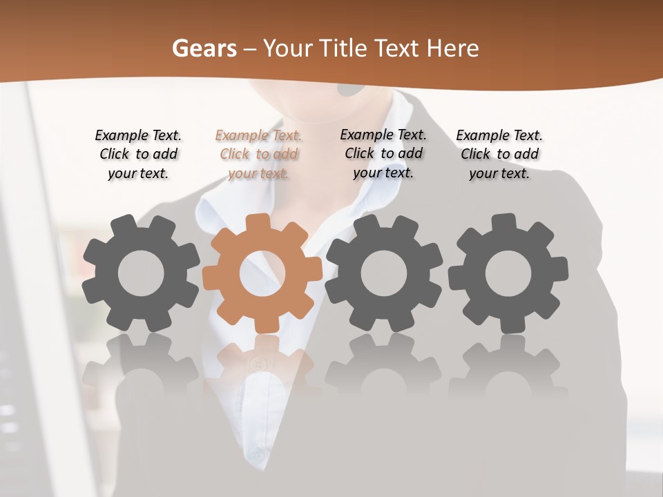 Female Suit Company PowerPoint Template