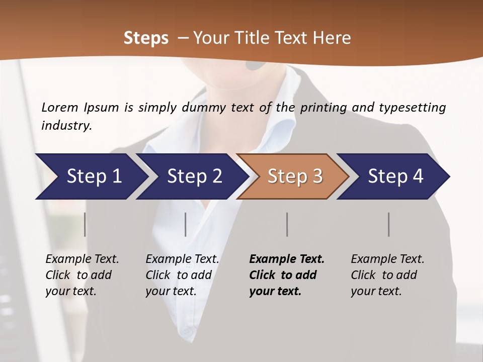 Female Suit Company PowerPoint Template