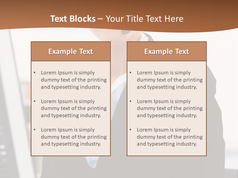 Female Suit Company PowerPoint Template