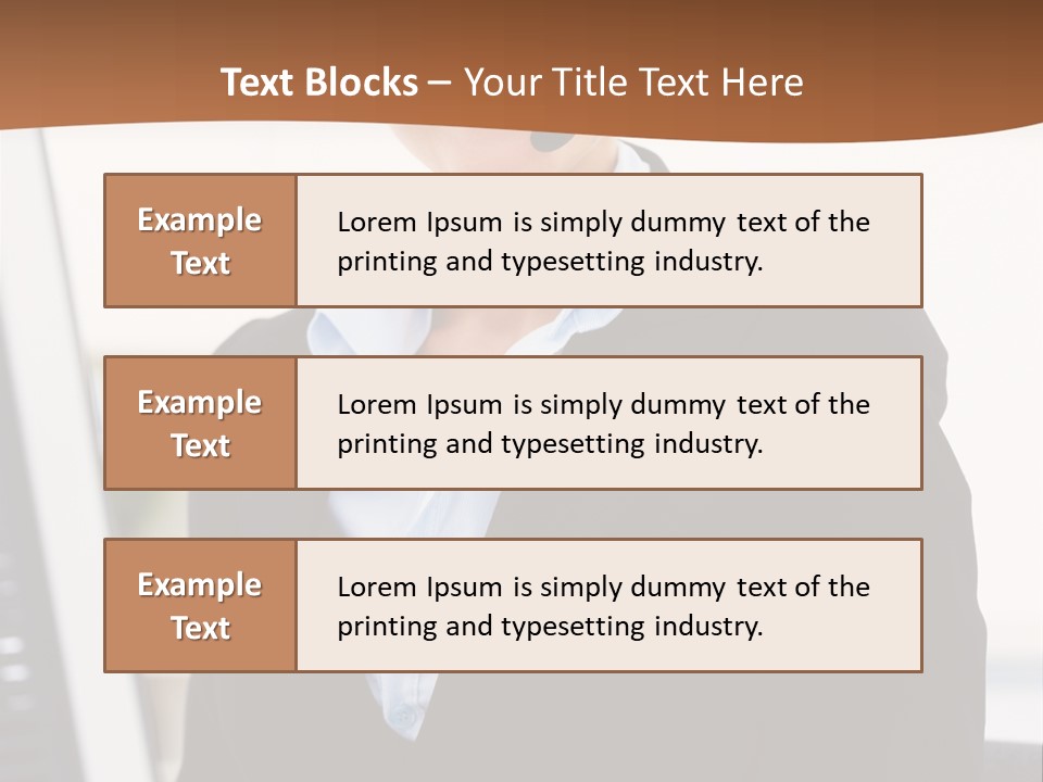 Female Suit Company PowerPoint Template