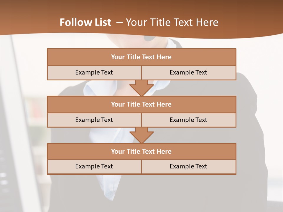 Female Suit Company PowerPoint Template