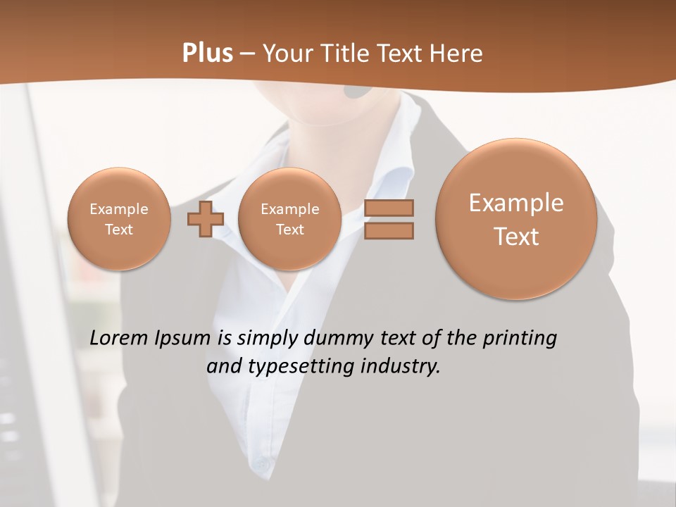 Female Suit Company PowerPoint Template