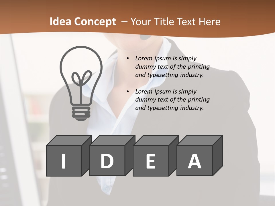 Female Suit Company PowerPoint Template