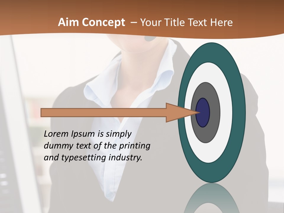 Female Suit Company PowerPoint Template