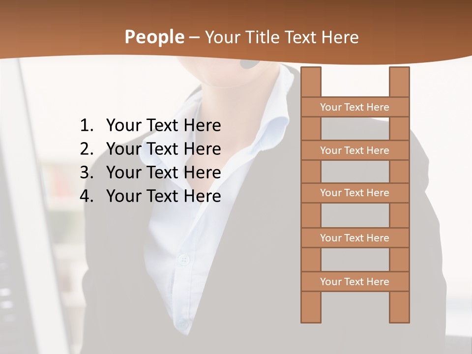 Female Suit Company PowerPoint Template