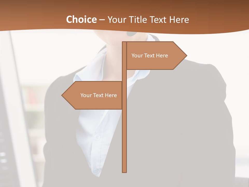 Female Suit Company PowerPoint Template
