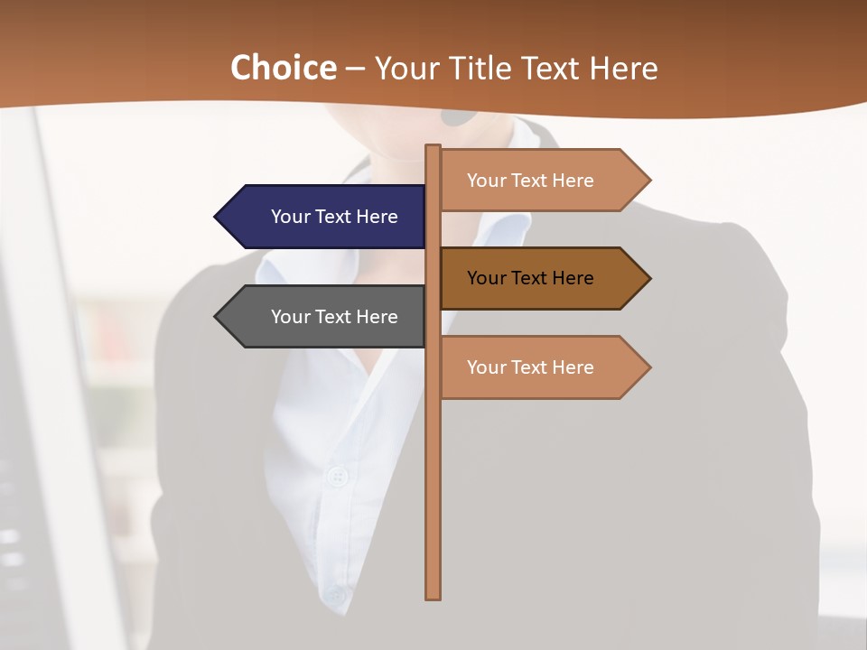 Female Suit Company PowerPoint Template