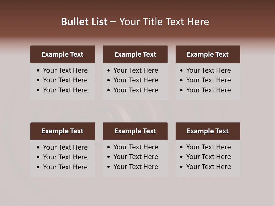 Cocoa Ripple Art PowerPoint Template