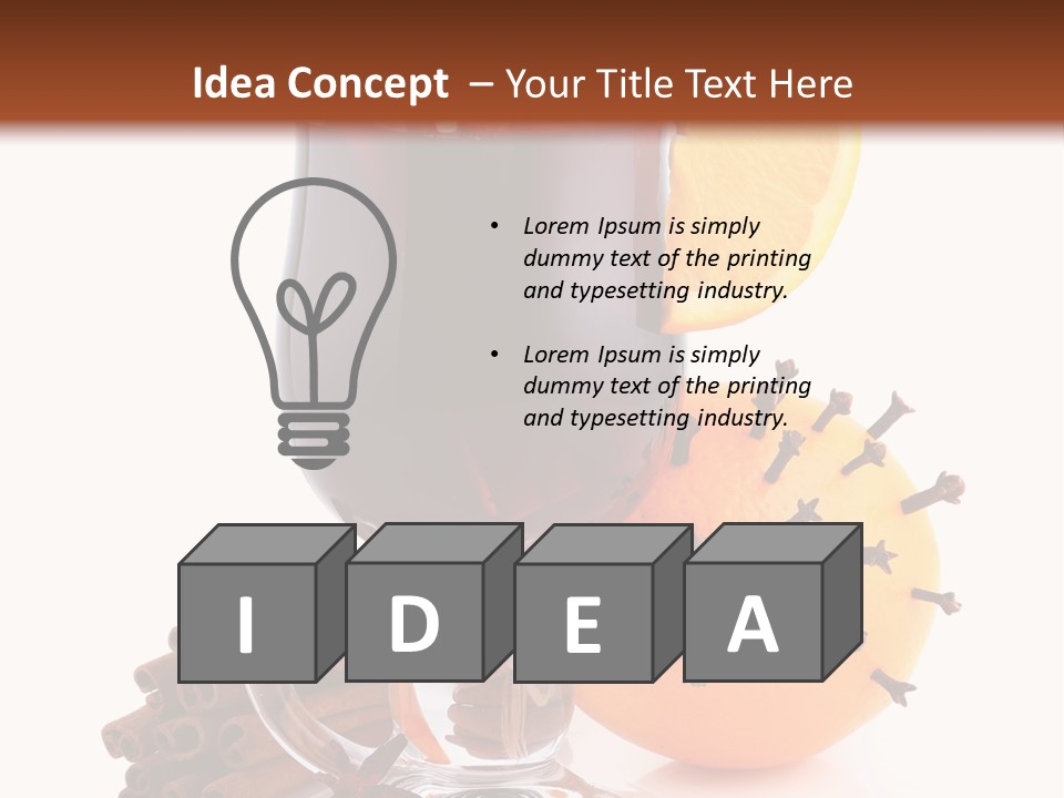 Shot Isolated Orange PowerPoint Template