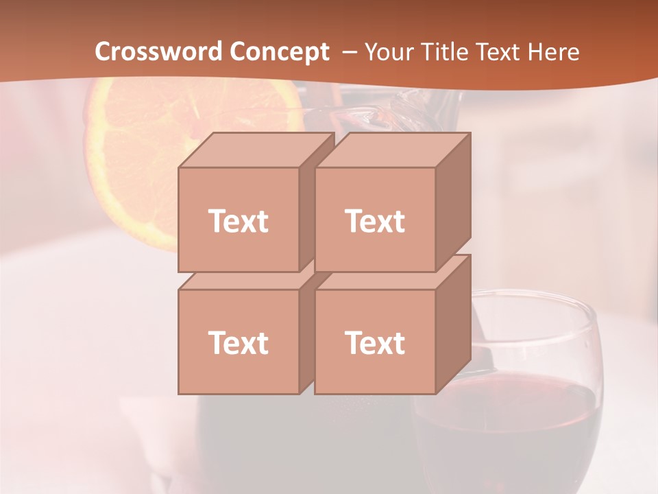 Defocused Closeup Cube PowerPoint Template