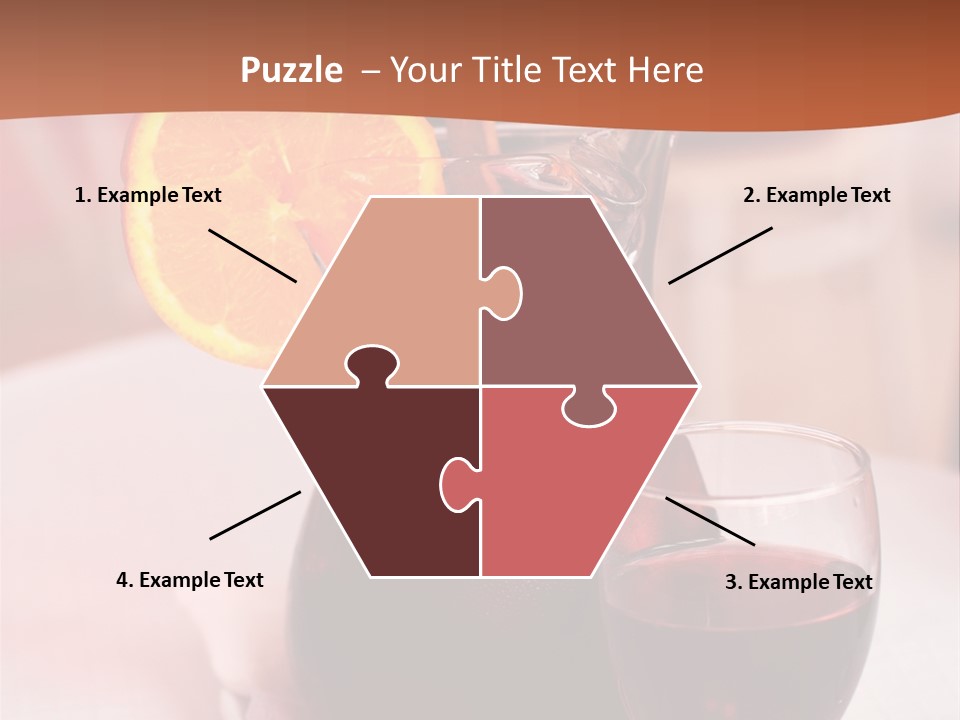 Defocused Closeup Cube PowerPoint Template