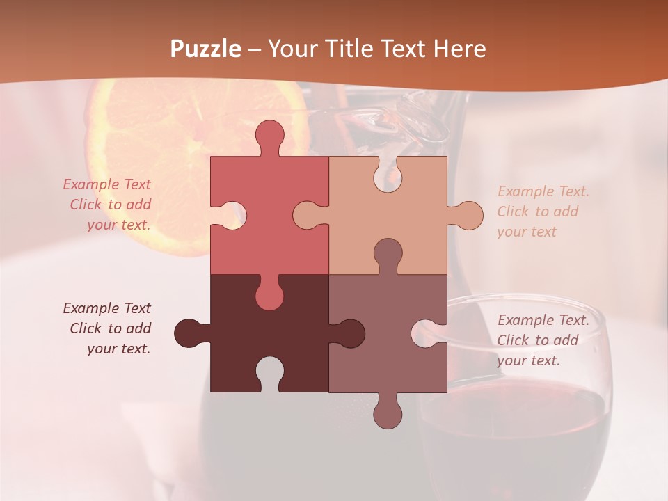 Defocused Closeup Cube PowerPoint Template