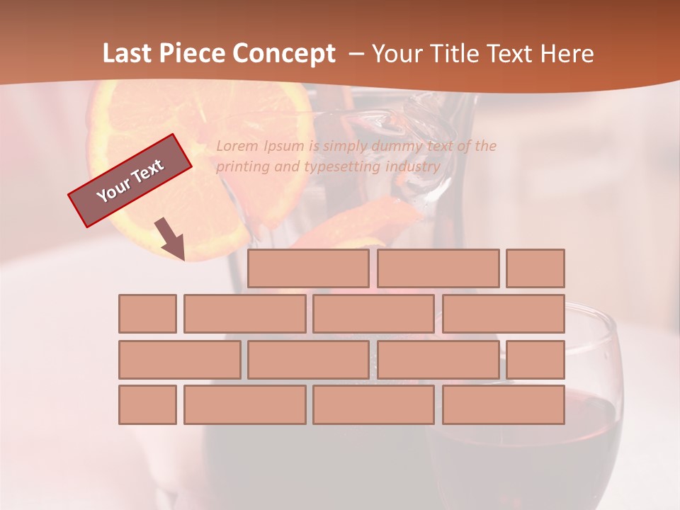 Defocused Closeup Cube PowerPoint Template