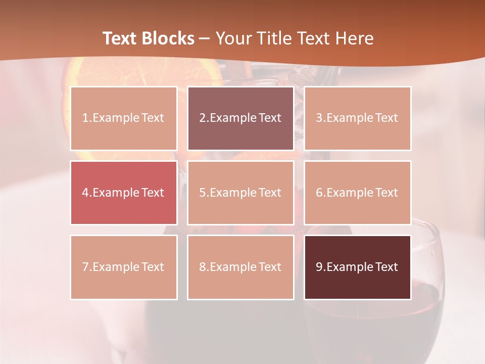 Defocused Closeup Cube PowerPoint Template