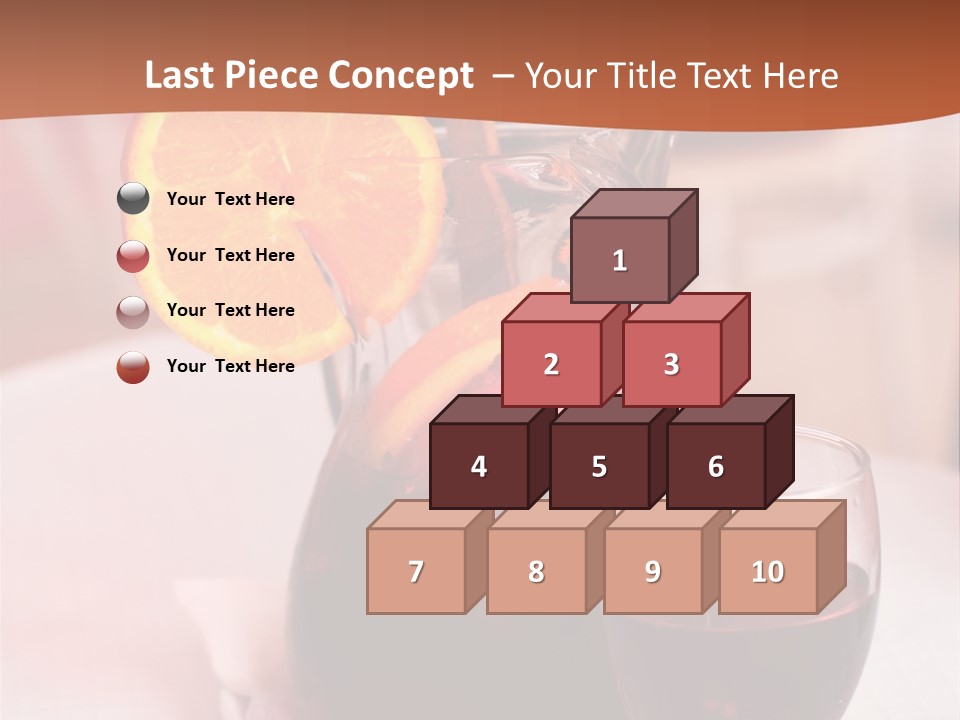 Defocused Closeup Cube PowerPoint Template