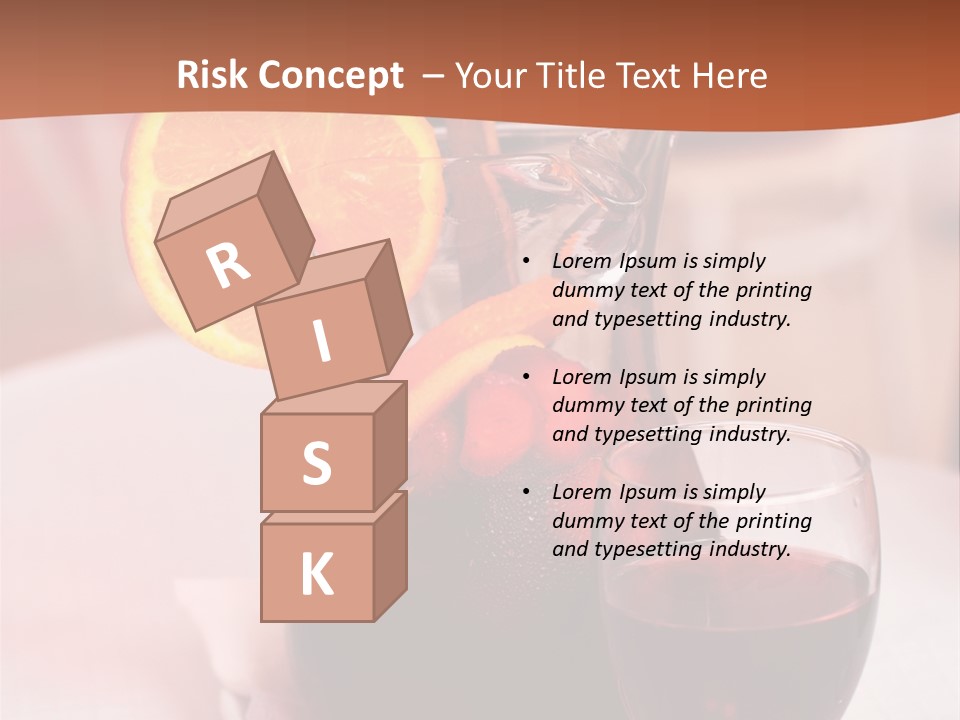 Defocused Closeup Cube PowerPoint Template