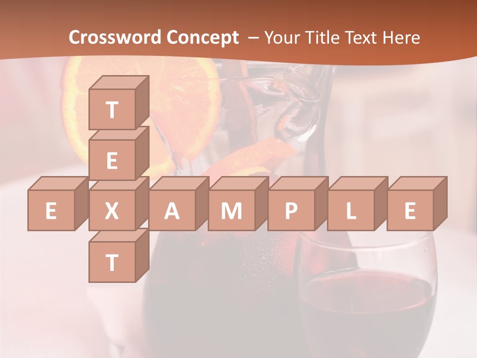 Defocused Closeup Cube PowerPoint Template