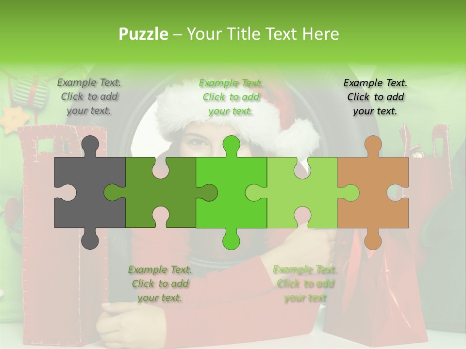 Weihnachtszeit Geschenke Alu PowerPoint Template