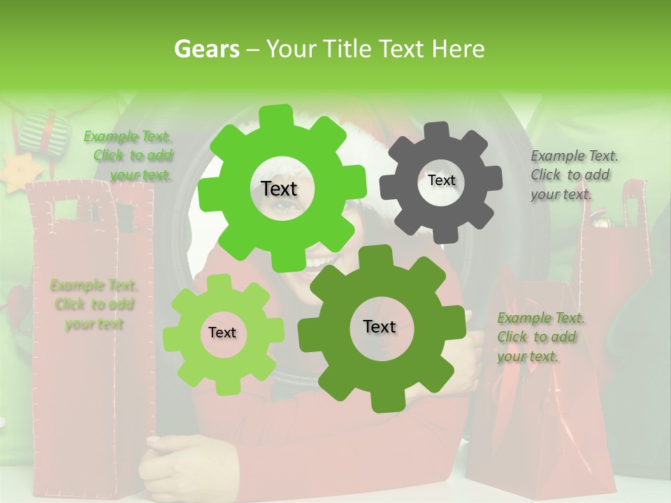 Weihnachtszeit Geschenke Alu PowerPoint Template