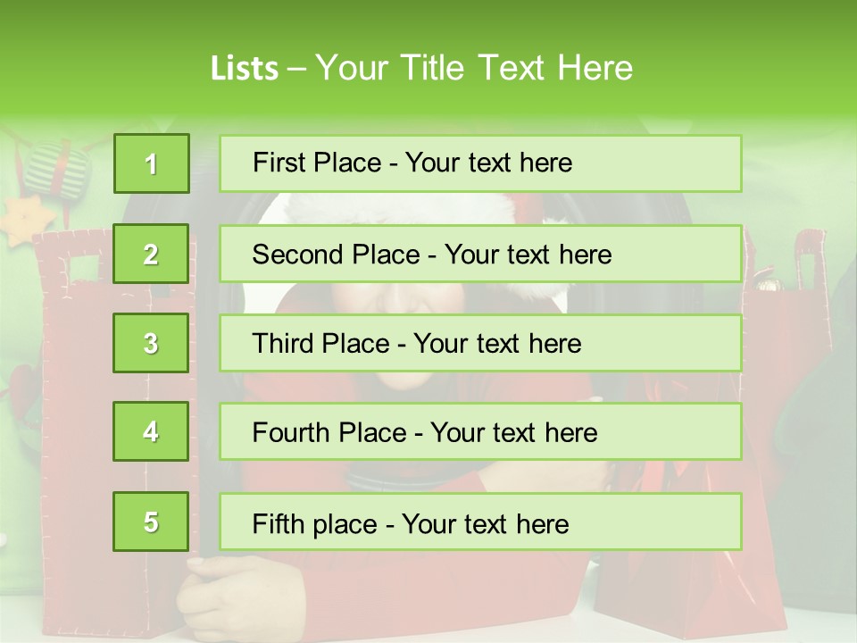 Weihnachtszeit Geschenke Alu PowerPoint Template