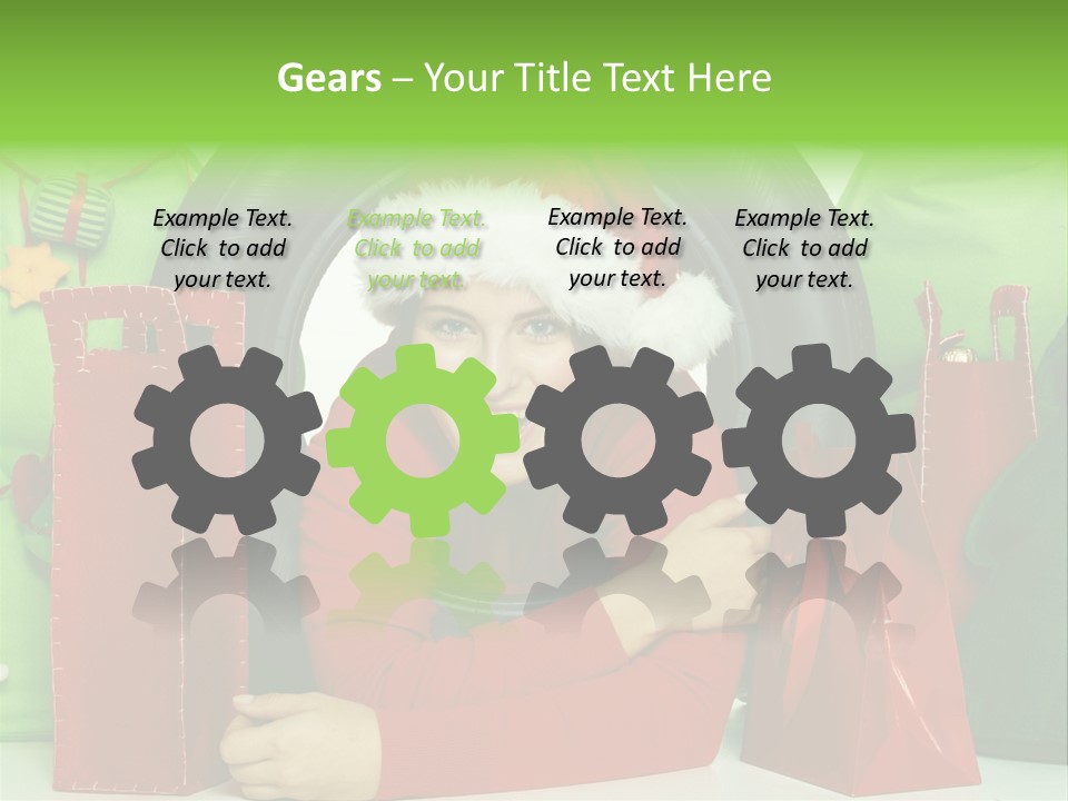 Weihnachtszeit Geschenke Alu PowerPoint Template