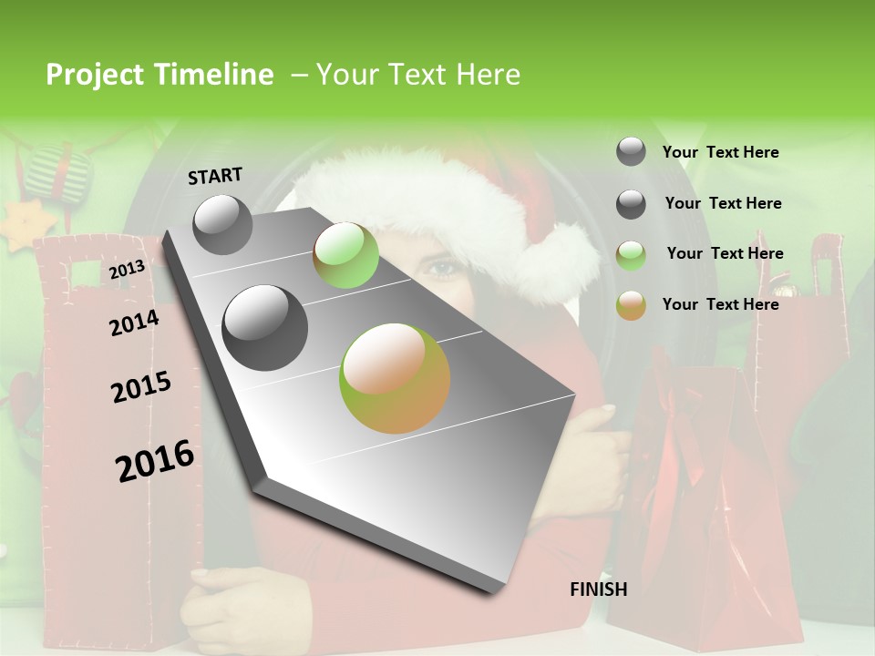 Weihnachtszeit Geschenke Alu PowerPoint Template