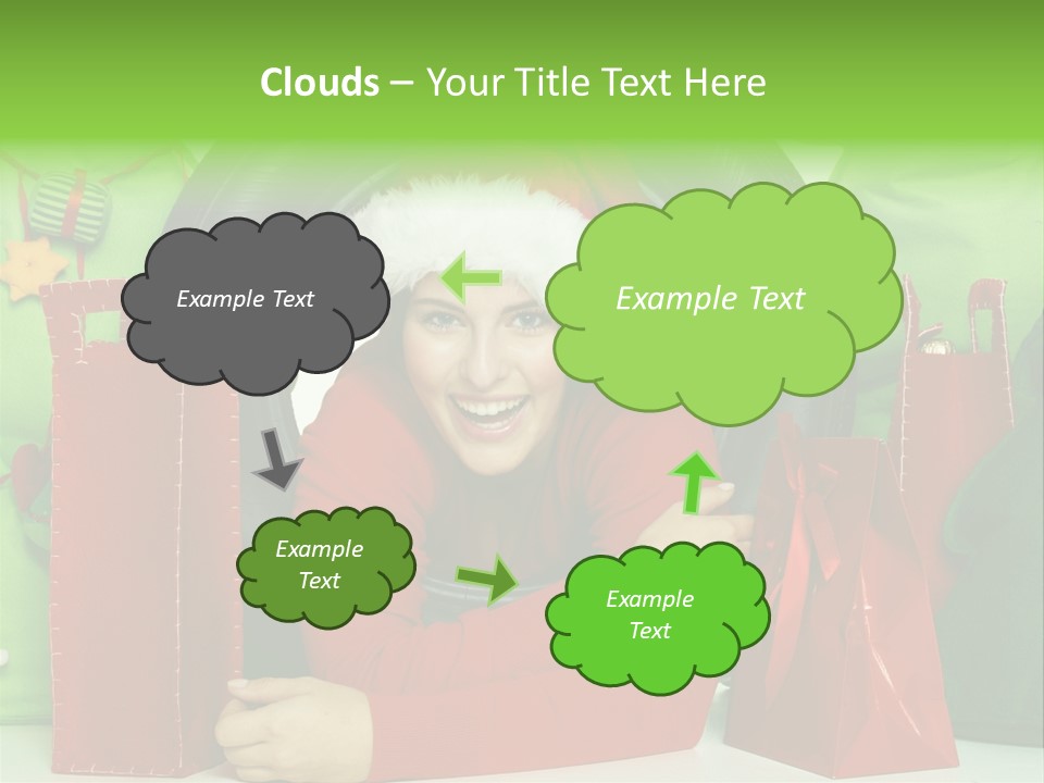 Weihnachtszeit Geschenke Alu PowerPoint Template