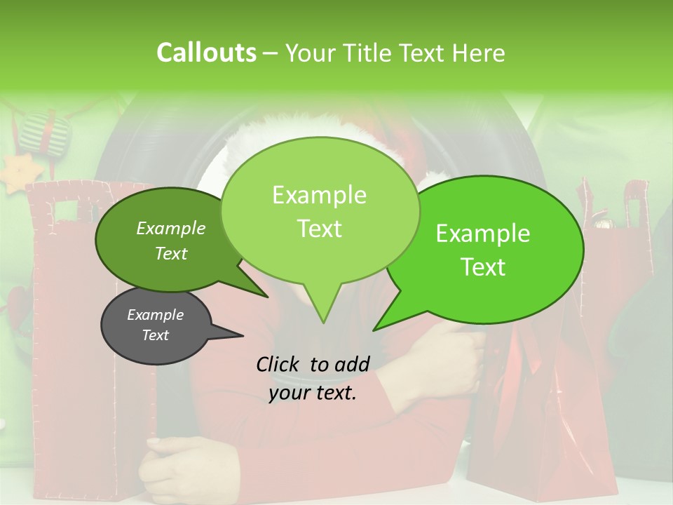 Weihnachtszeit Geschenke Alu PowerPoint Template