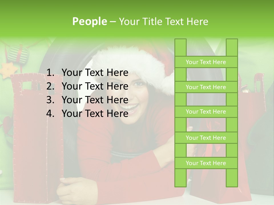 Weihnachtszeit Geschenke Alu PowerPoint Template