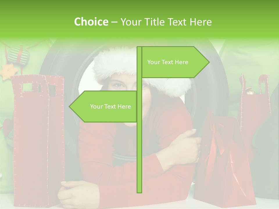 Weihnachtszeit Geschenke Alu PowerPoint Template