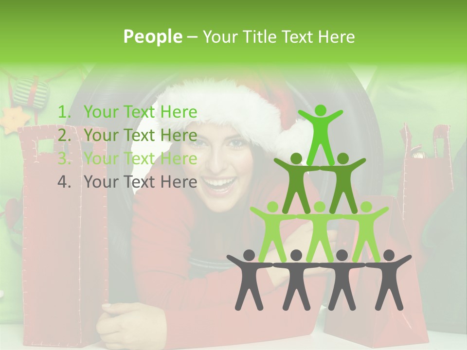 Weihnachtszeit Geschenke Alu PowerPoint Template