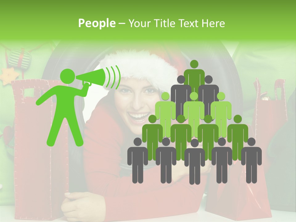 Weihnachtszeit Geschenke Alu PowerPoint Template