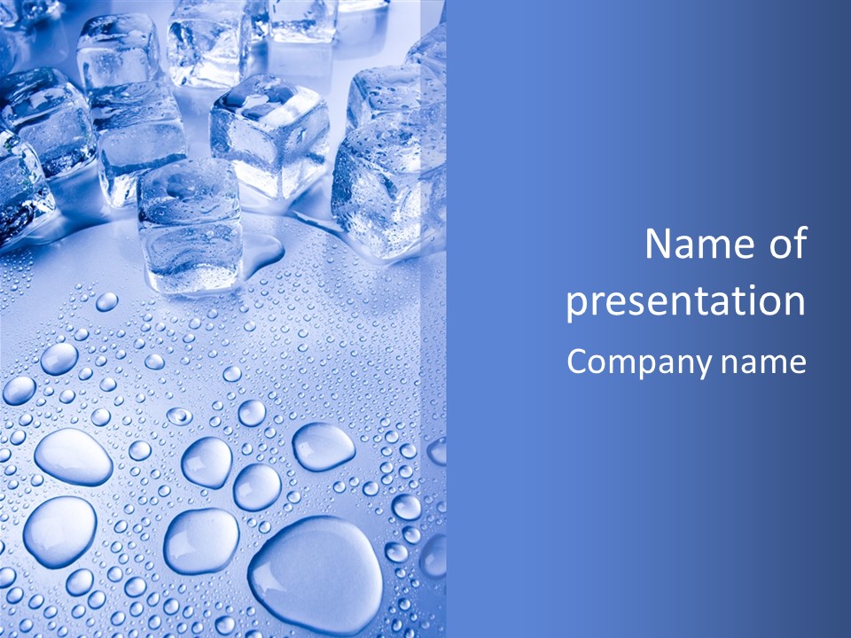 Crystals Cold Purity PowerPoint Template