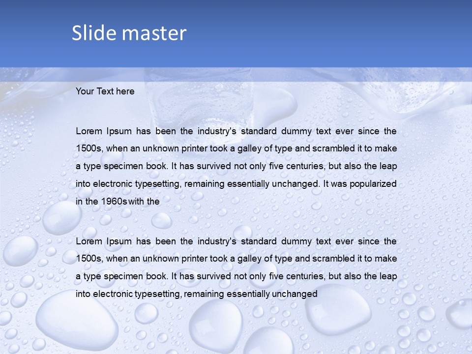 Crystals Cold Purity PowerPoint Template