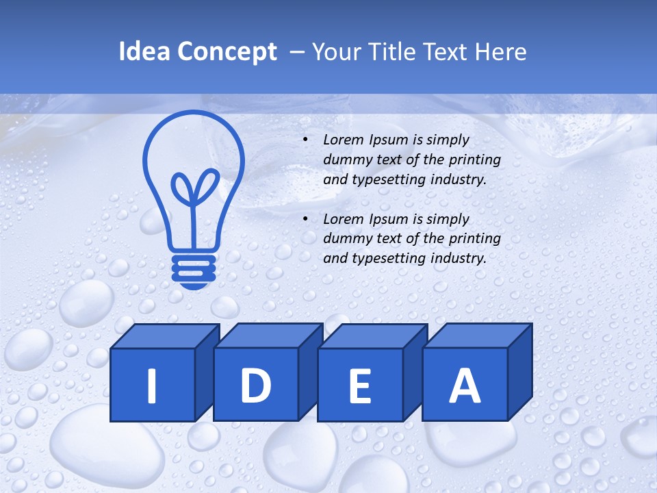 Crystals Cold Purity PowerPoint Template