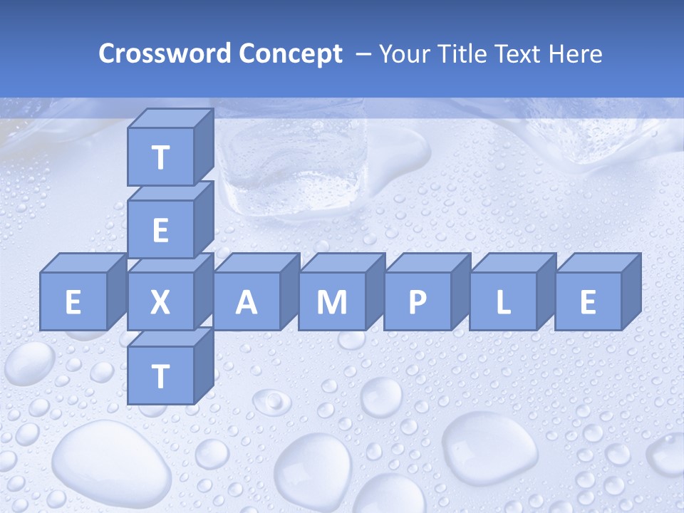 Crystals Cold Purity PowerPoint Template