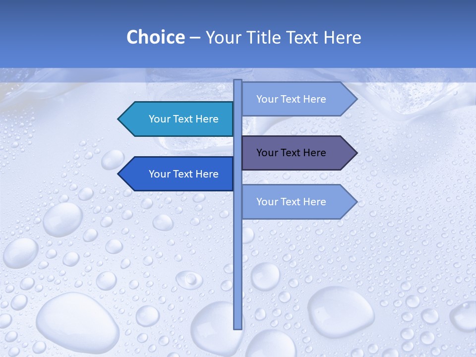 Crystals Cold Purity PowerPoint Template