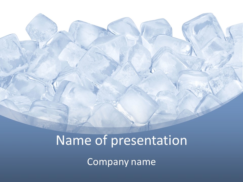 Cubes Ice Summer PowerPoint Template