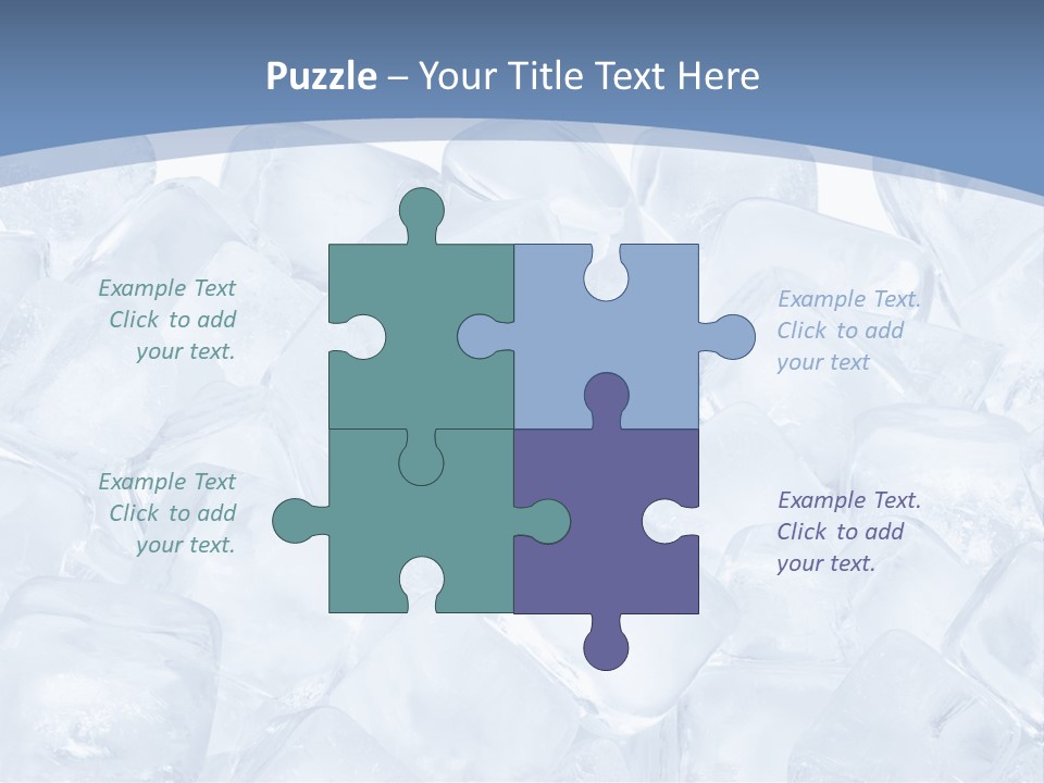 Cubes Ice Summer PowerPoint Template